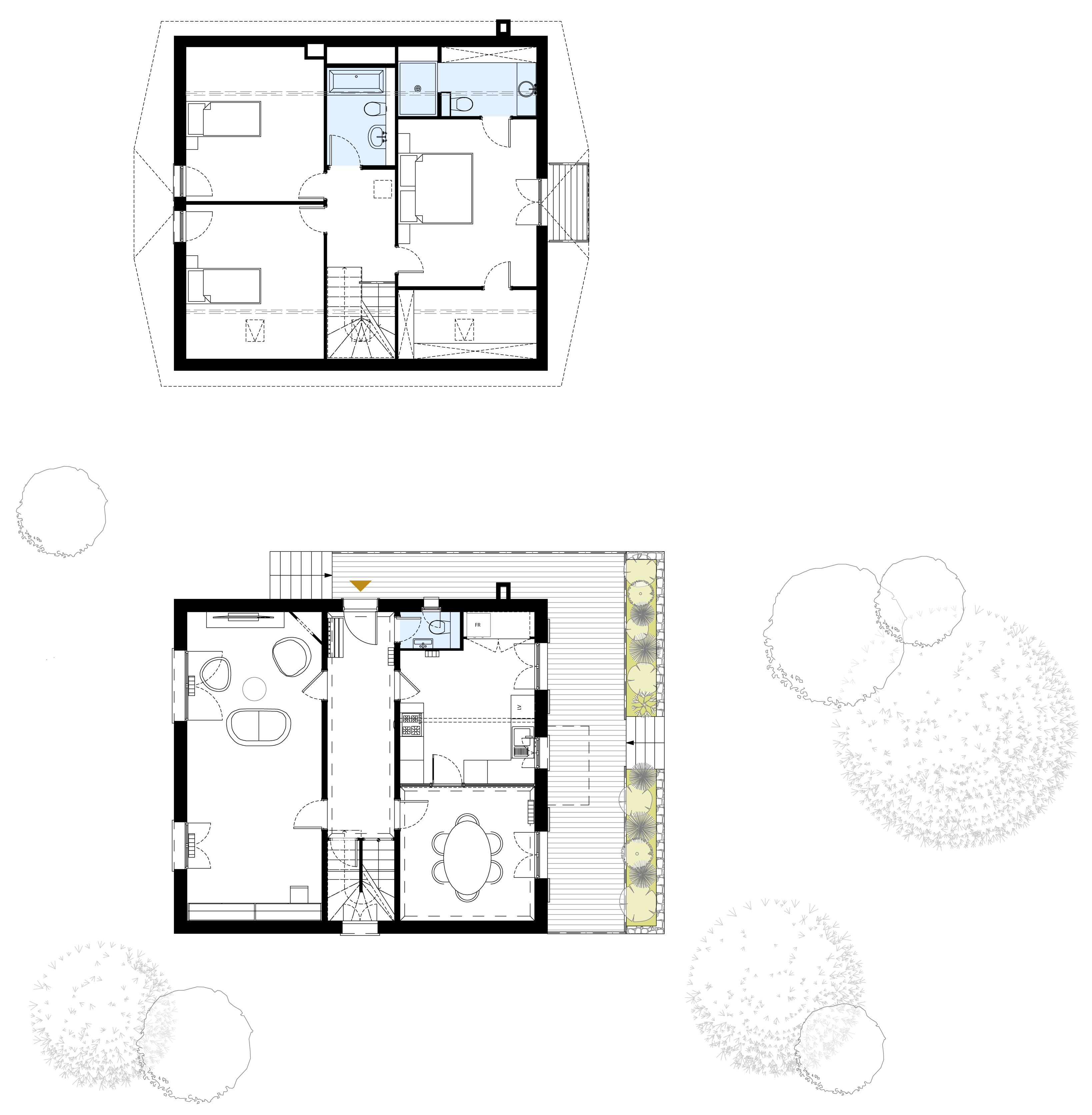 Plans de niveaux projet RDC et R+1 Image